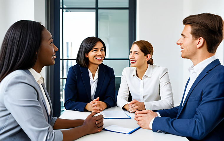 A diverse group of professional adults, fully clothed in modest business attire, gathered in a bright, modern office space, engaged in a nuanced conversation. Individuals are actively listening, exhibiting subtle facial expressions and natural hand gestures that convey deep understanding, reflecting the concept of "language games" where context defines meaning. The atmosphere is professional and collaborative, highlighting the intricacies of human communication. safe for work, appropriate content, fully clothed, professional, perfect anatomy, correct proportions, natural pose, well-formed hands, proper finger count, natural body proportions, high-quality, ultra-detailed, professional photography.
