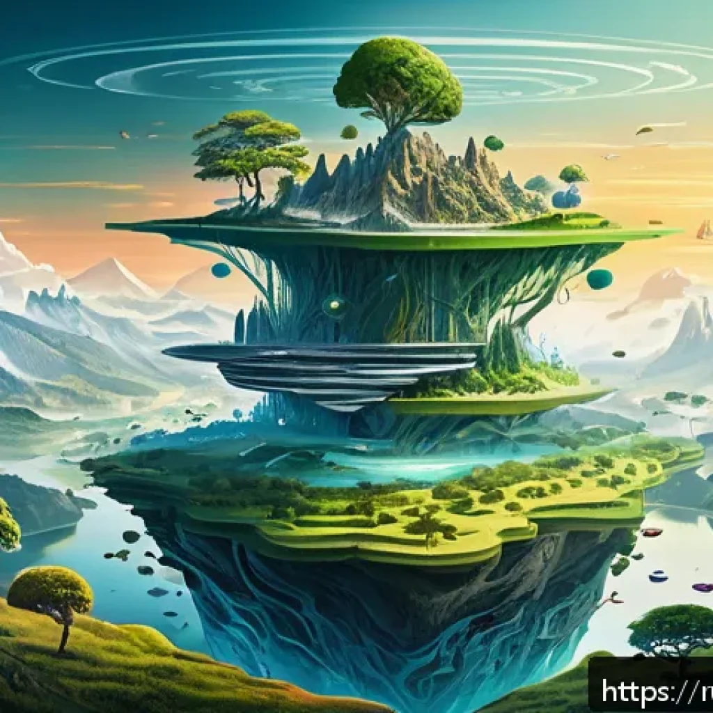 니콜라이 하르트만의 존재론 - A detailed conceptual illustration showing multiple layers of reality stacked vertically, each layer...